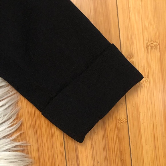 Aritzia Wilfred Chevalier Open-Front 3/4 Sleeves Crepe Black Blazer Jacket 6 - Picture 9 of 14